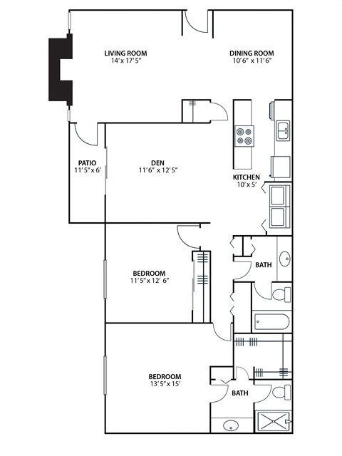 2BR 2BA (1520 SF) at Riverchase Landing, Hoover, AL